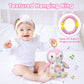 Fuzqq Baby Toys 0-6 Months,Musical Stuffed Animal Plush Toy,Textured Hanging Ring,Rattles & Crinkle Sound Paper,Tummy Time Toys