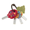 B Toys- Luckeys- Pretend Play Keys- 4 Textured Toy Keys For Babies & Toddlers - Flashlight & Car Sounds- 10 Months +