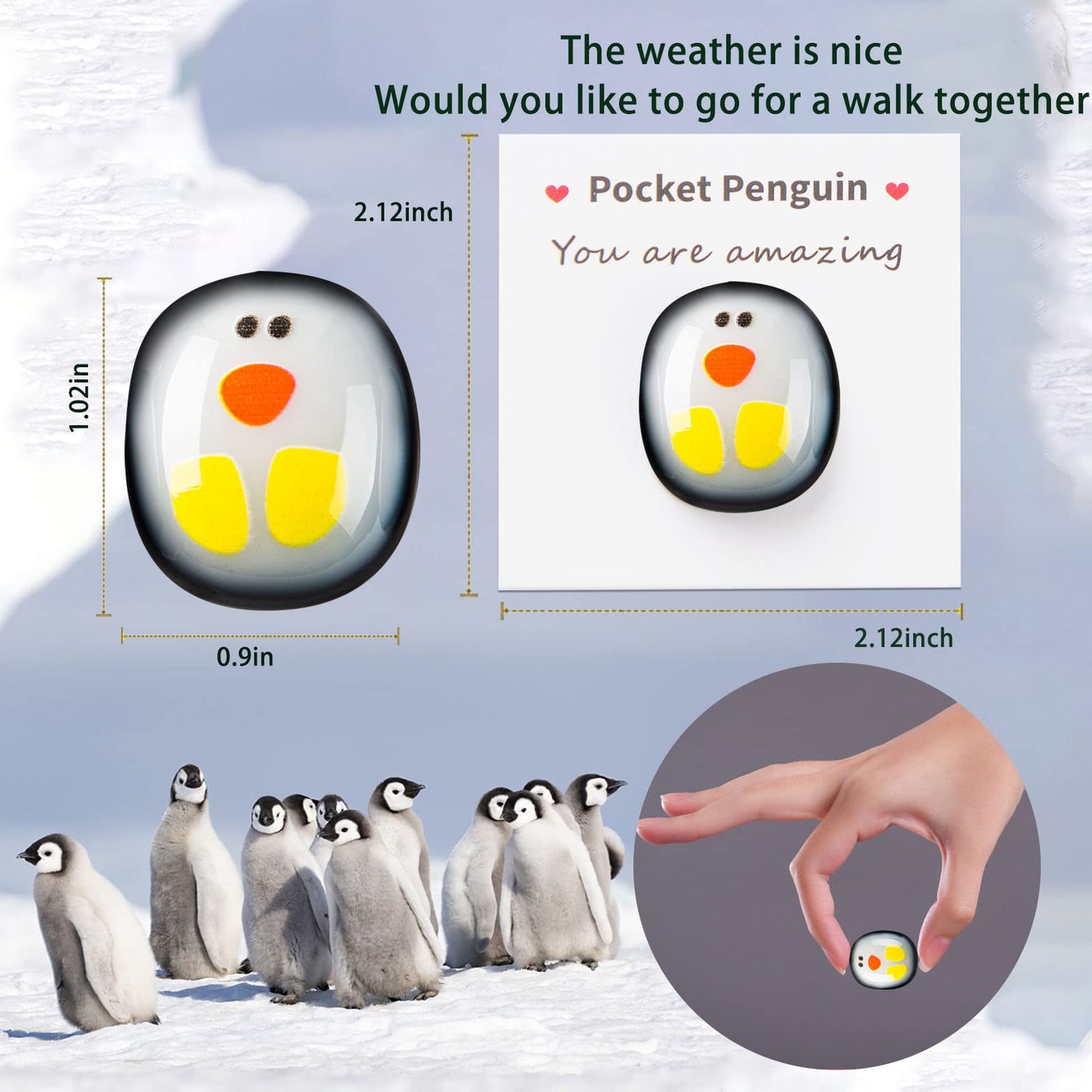 8 Pcs A Little Pocket Penguin Hug, Mini Cute Penguin Pocket Hug Penguin Animal Decoration Stress Relief Toy Special Encourage Bi