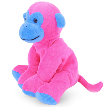 Weigedu Unique Ape Monkey Stuffed Animals Plush Toys, Soft Cute Monkey Orangutan Toy For Toddlers Child Kids Babies Birthday Gift, 7.9' Pink