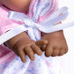 Jc Toys La Baby African American 11-Inch Small Soft Body Baby Doll La Baby | Washable |Removable Pink Floral Outfit W/Hat, Pacifier & Blanket | For Children 12 Months +