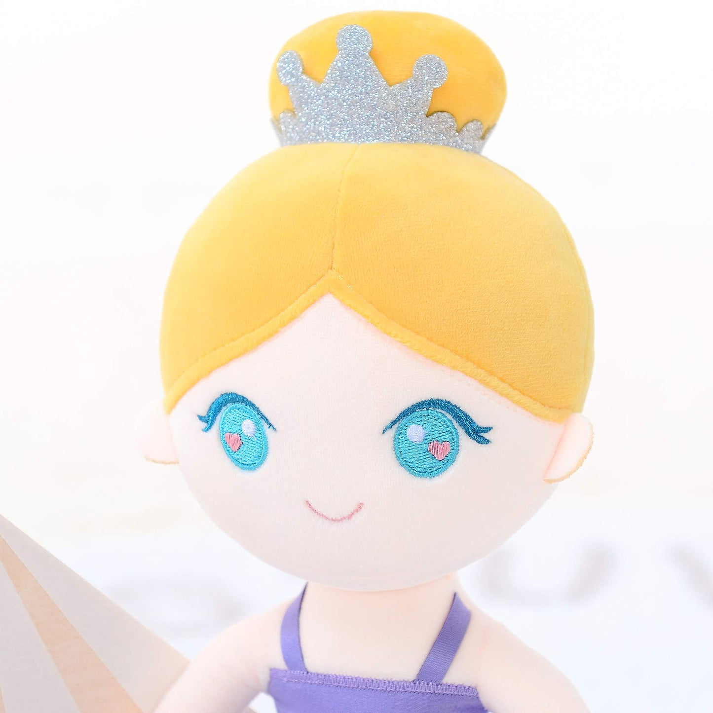 Gloveleya Baby Doll Girl Gift Ballerina Plush Soft Doll Light Purple 13 Inch With Gift Box