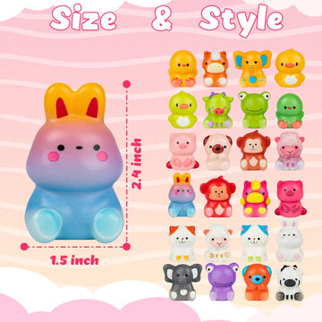 24 Packs Valentines Day Gift Cards For Kids With Cute Kawaii Mochi Squishies Toys Stress Relief Valentine Exchange Gifts Valenti
