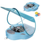 Inflatefly Baby Swim Float With Protection Sunshade Infant Pool Float Add Tail For 3-24 Months (Blue)
