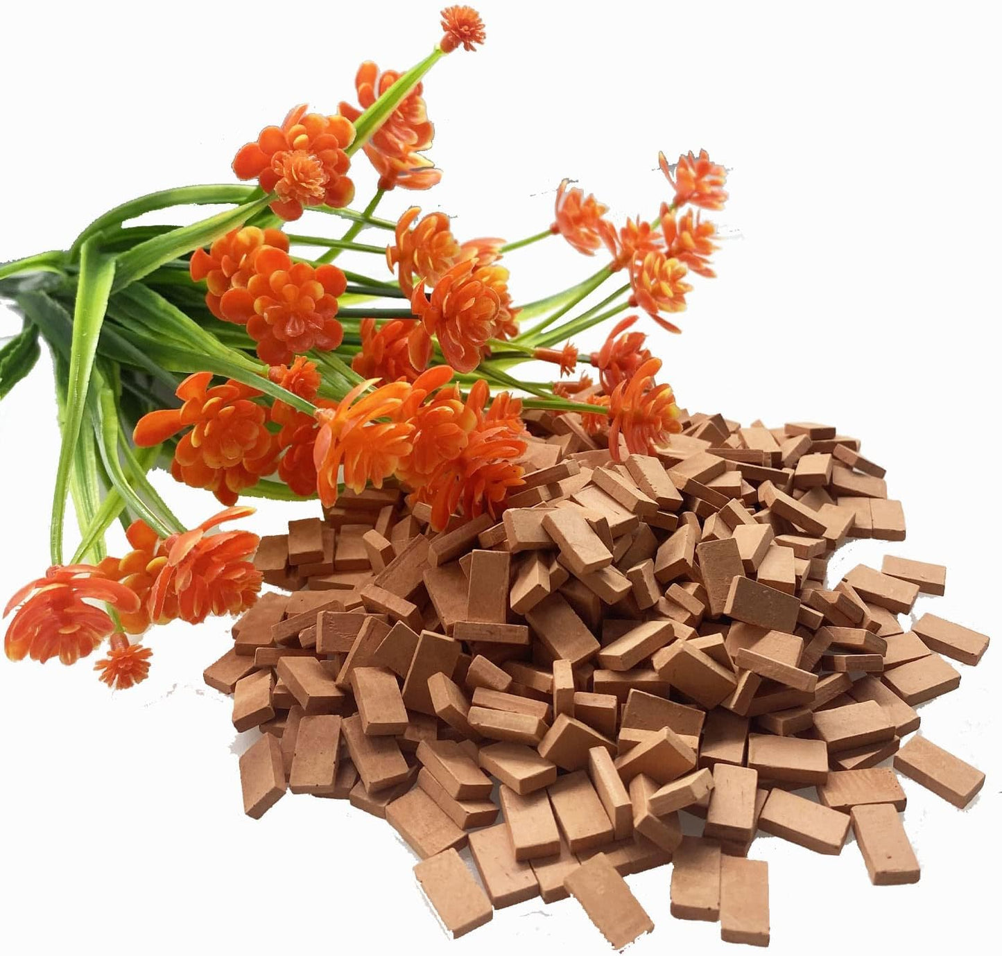Cayway Mini Red Wall Bricks - 420Pcs Tiny Bricks For Landscaping & Dollhouse Mini Gardens