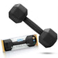 Baby Dumbbell - Silicone Infant Rattle Teether  Toddler Sensory Toy  Durable Safe Exercises Workout Weight - Great Gift for Girls and Boys (1pcs - Black)
