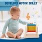 Adena Montessori Spinning Drum Toy - Wooden Rainbow Baby Toy for 6-12 Months, Medium Size Gift for Boys and Girls