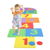 Atarvana Hopscotch Mat For Kids, 12'×12' Hopscotch Interlocking Foam Tiles, Easy To Assemble & Clean, Soft & Reliable Eva Hopscotch Rug, 10 Large Number Foam Play Mats For Most Surface 7 X 2 Ft