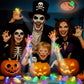 36 Pack Halloween Party Favors for Kids - LED Finger Lights & Glow in The Dark Tattoos Set, Non-Candy Treats, Trick or Treat Gif