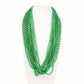 YAXINRUI 33 Inch 7 mm Metallic Bead Necklaces, 15pcs Mardi Gras Beads Bulk Beaded Necklaces Green Bead Necklace for Mardi Gras P