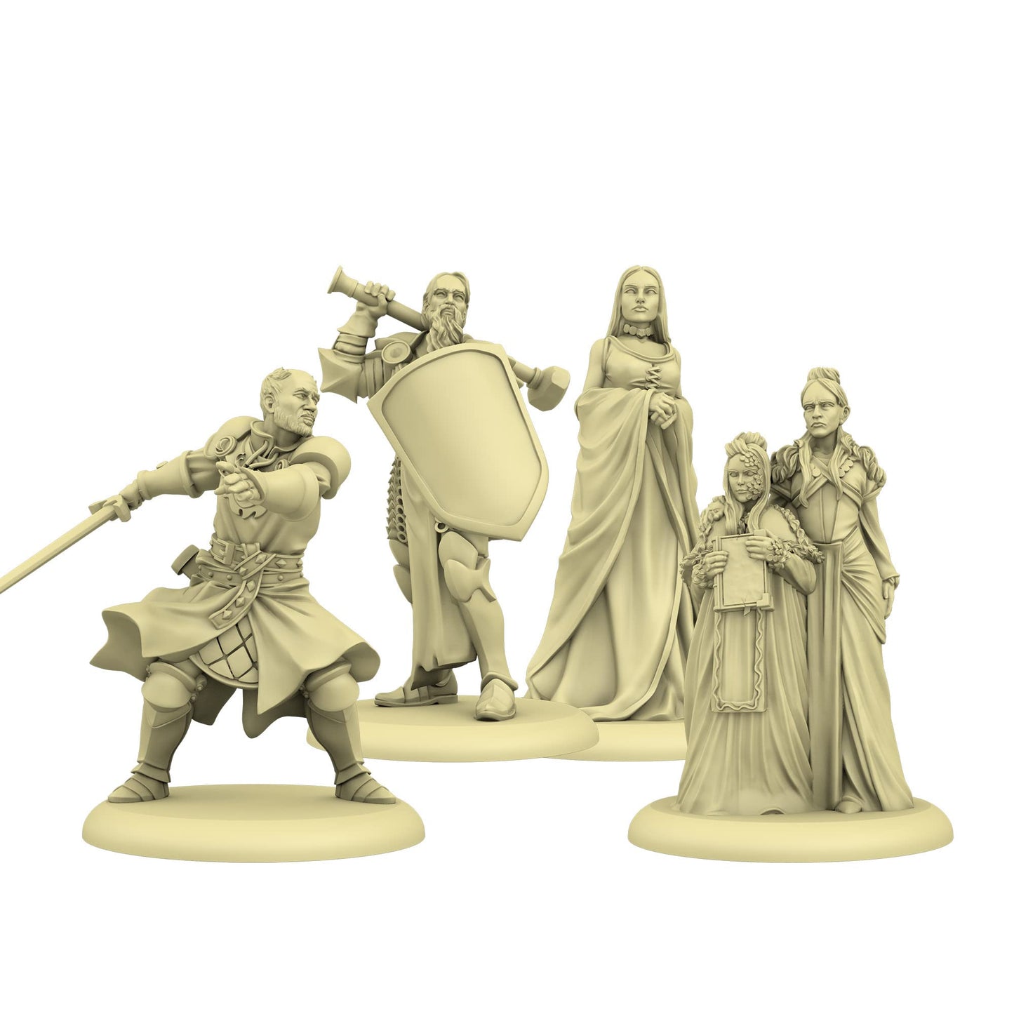 Cmon A Song Of Ice And Fire Tabletop Miniatures Baratheon Heroes I Box Set - Leaders Of The Stormlands, Strategy Game For Adults