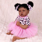 Aori Reborn Baby Dolls Clothes 22 Inch Pink Leopard Outfit Set For 18-24 Inch Reborn Doll Newborn Girl