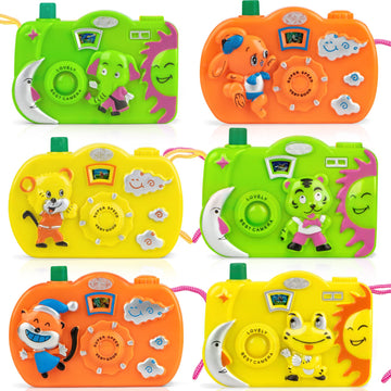 18Pcs Kids Toy Camera Set, 3 Color 6 Animal Patterns Viewfinder Camera Bulk for Goodie Bags Fillers Stuffers Return Gifts for Ki