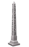 NileCart Egyptian Obelisk 10" Resin Collectible Figure - Handmade in Silver Vinyl from Egypt