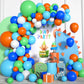 Wpensky Blue Green Orange Dinosaur Balloon Arch, 121 Pcs, Boys Birthday, Baby Shower Decorations