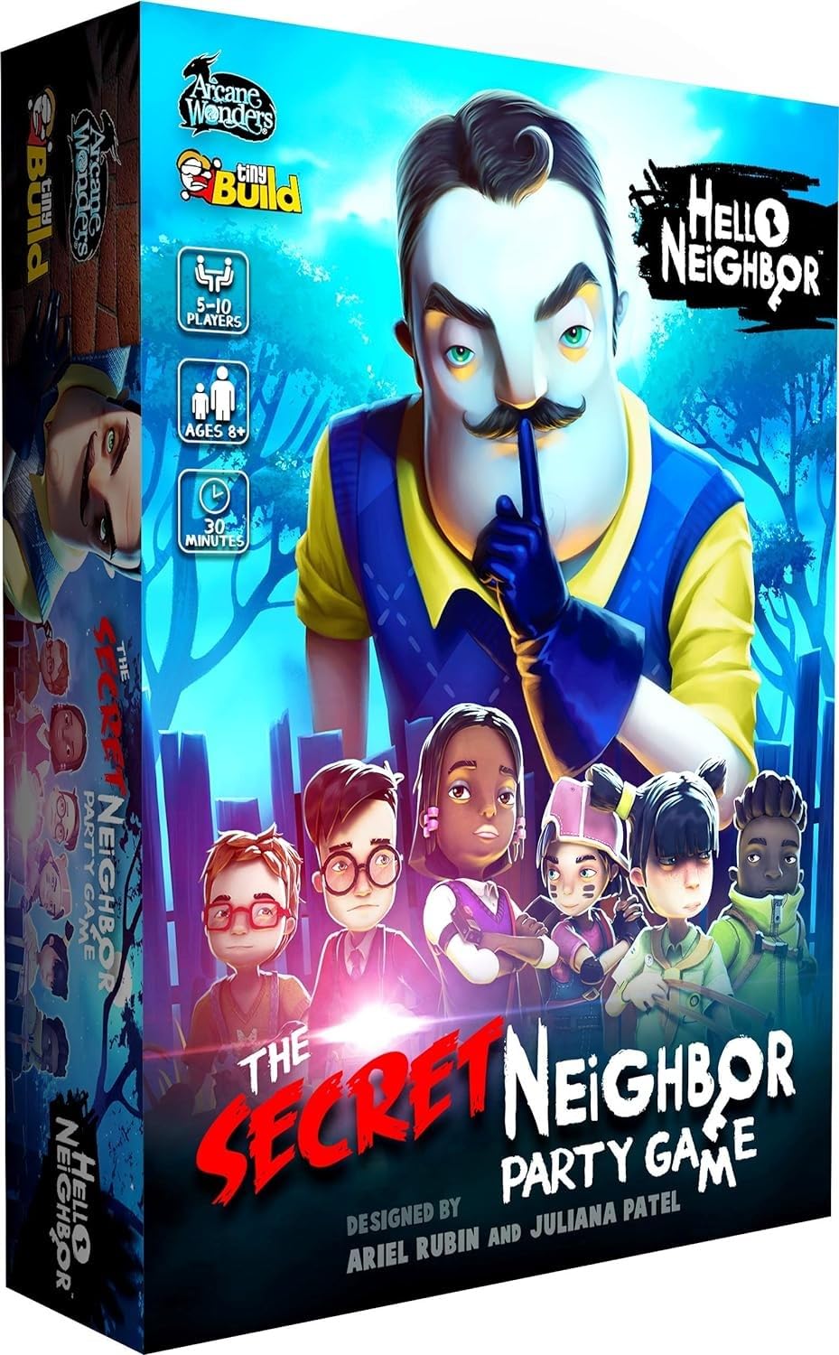 Arcane Wonders Hello Neighbor Party Game - Plastic, Blue - Model AWGAW06HN