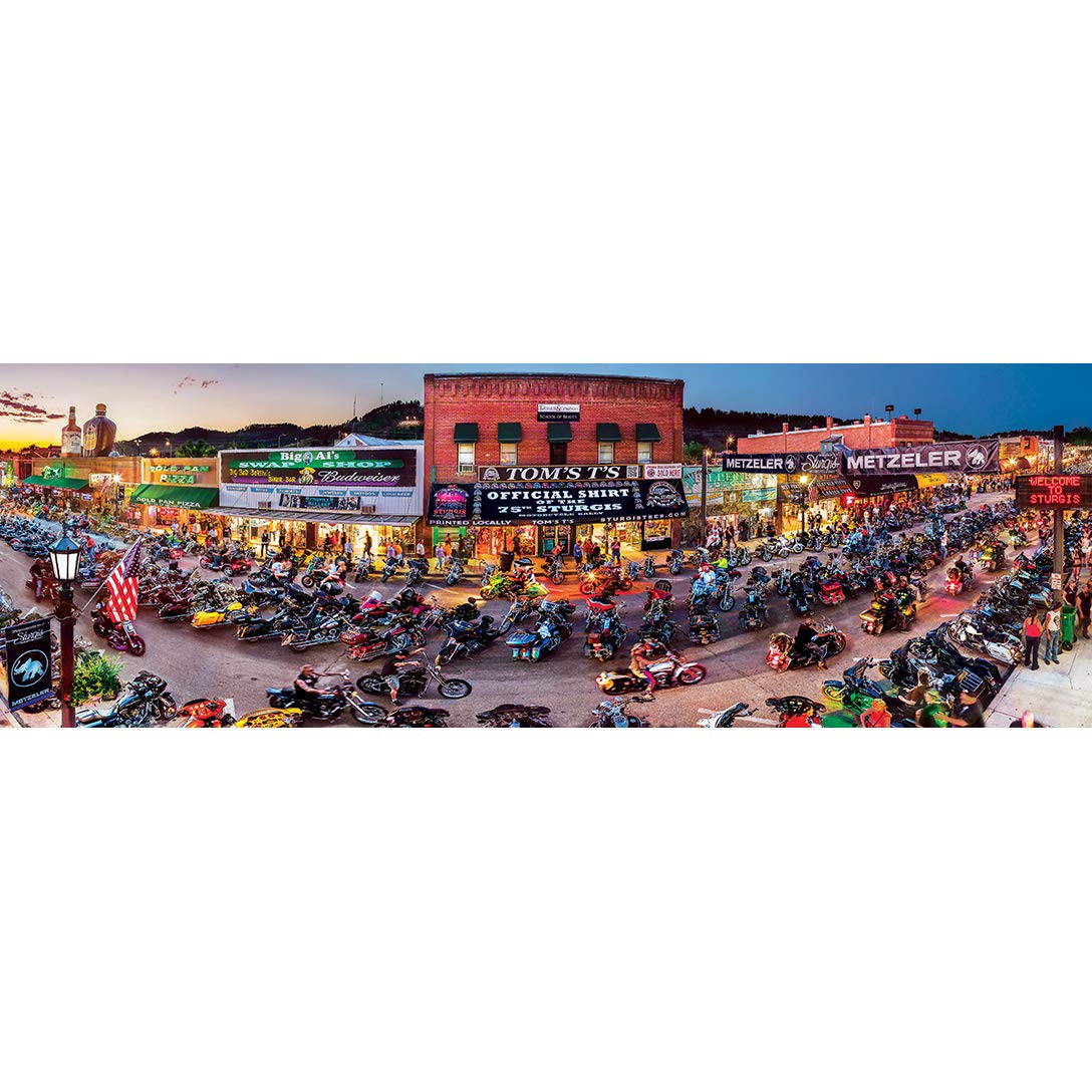 Masterpieces Cityscape Panoramics 1000 Puzzles Collection - Sturgis Panoramic 1000 Piece Jigsaw Puzzle