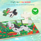 Nattork Wooden Puzzles For Kids Ages 4-8, 4-In-1 Wooden Jigsaw Puzzles In A Box (48 Pcs), Toddler Educational Toy Gift With Animals Cat Puzzles, Funny Puzzle Game For Kids Ages 3-5