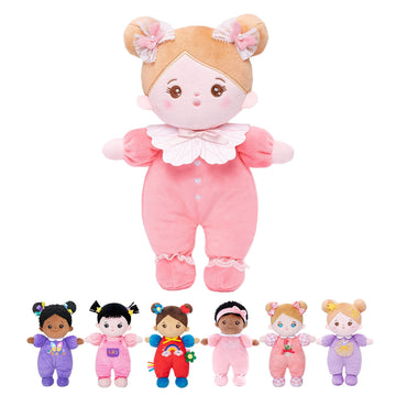 Ouozzz Soft Baby Doll For Girls - My First Baby Doll Birthday Gifts For Girls Plush Rag Dolls Pink Bow Dress Toy For Toddlers Kids Infants 10'