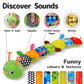 Sumobaby Infant Baby Musical Stuffed Animal Activity Soft Toys With Multi-Sensory Crinkle, Rattle And Textures, For Tummy Time Newborn 0-3-6-12 Months Boys, Girls, Caterpillar