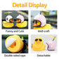 wonuu Rubber Duck Car Ornaments Cool Yellow Duck Car Dashboard Decorations Squeaky Glasses Duck with Propeller Helmet for Car ccessories Dashboard (White&Pink-Yellow G)