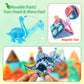 Dinosaur Toys Magnetic Tiles, Valentines Day Gifts For Kids, 3D Movable Dinos Magnetic Building Blocks For Kids 3-5 5-7 Stem Edu