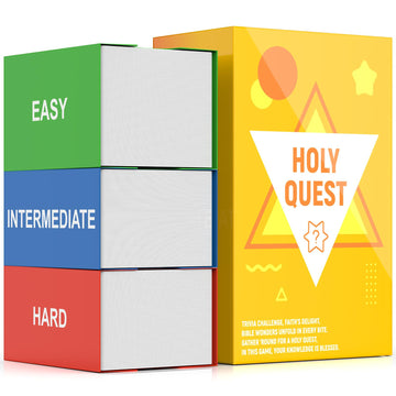 Holy Quest, A Fun And Meaningful Bible Trivia Game, 400 Cards, Perfect For Bible Study, Youth Groups And Church Gatherings, Fun