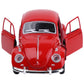 Berry President 1/32 Scale Beetle Bug Diecast Car - Red Alloy Steel Model Toy for Kids/Gifts