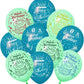30 Pcs Blue Lake Birthday Balloons With Birthday Party Pattern Children'S Birthday Balloons Decoration Suitable For Girls Boy Bi