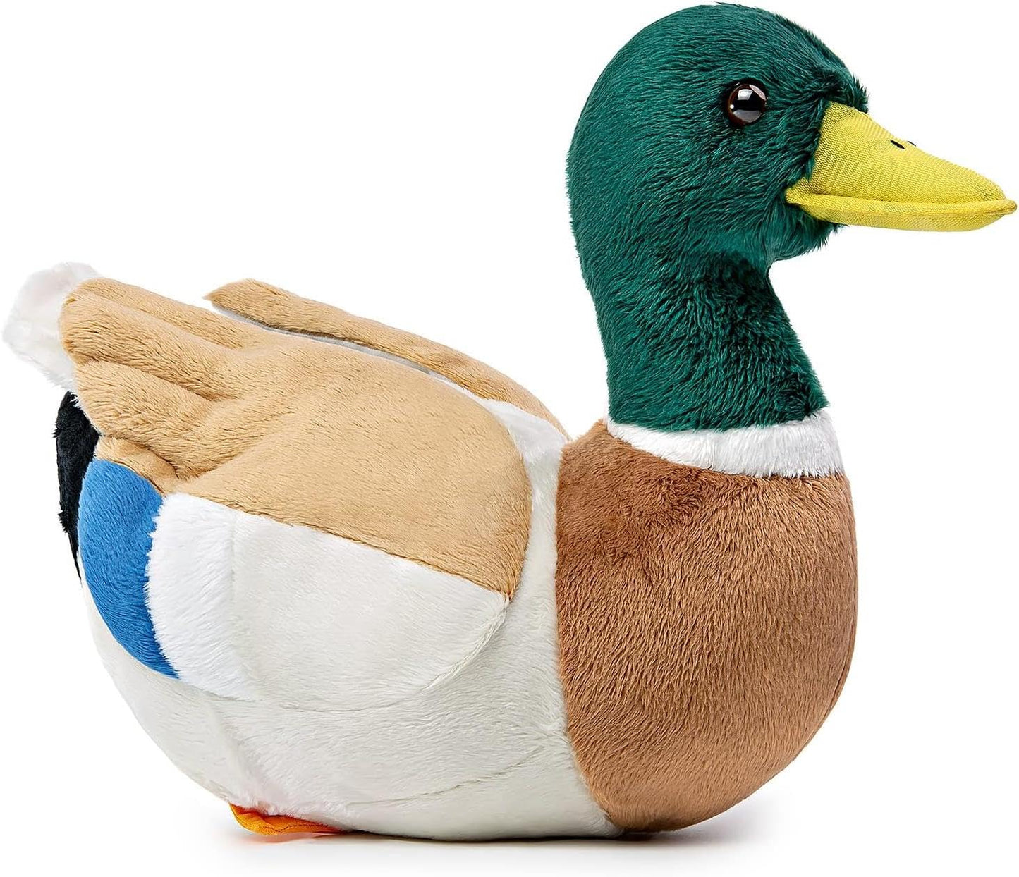 Double Bread 12' Mallard Duck Plush, Realistic Mallard Duck Stuffed Animal, Soft Lifelike Green Duck Toys Real Plushie Toy Gifts For Kids