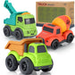 Toddler Cars Toys for 1 2 3 Year Old Boy, 3 in 1 Dump Truck Mixer Cement and Crane Toys for Baby Boy Girls, BPA Free, Phthalates