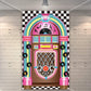 Jukebox Cutout Banner 50 s Rock and Roll Banner Backdrop Birthday Party Decoration Baby Shower Birthday Party Supplies
