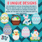 Easter Fuse Bead Kit, 8,000 Pieces (12 Colors)- 8 Unique Bunny & Egg Designs -DIY Gifts -Works w Perler Beads, Art Craft Project