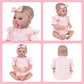 Aori Lifelike Baby Dolls Clothes 20 Inch Pink Clothes Set For 17-20 In Realistic Girl Doll