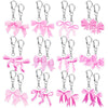 Equsion 24 Pcs Pink Bow Party Favors Keychain Acrylic Coquette Birthday Keychain Bulk 12 Style Cute Bachelorette Baby Shower Bir