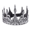 Royal Silver Crown for Birthday, Prom, and Holiday Parties - Prince or Princess Headdress for Kids, Teens, and Adults