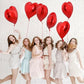 TONIFUL 30Pcs 18 Inch Red Heart Balloons Valentines Day Heart Shape Foil Mylar Balloons Decoration for Romantic Valentines Day