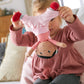Haba Snug Up Doll Rumbi - 10'' Soft Doll With Black Hair And Pink Overalls - Machine Washable For 18 Months And Up