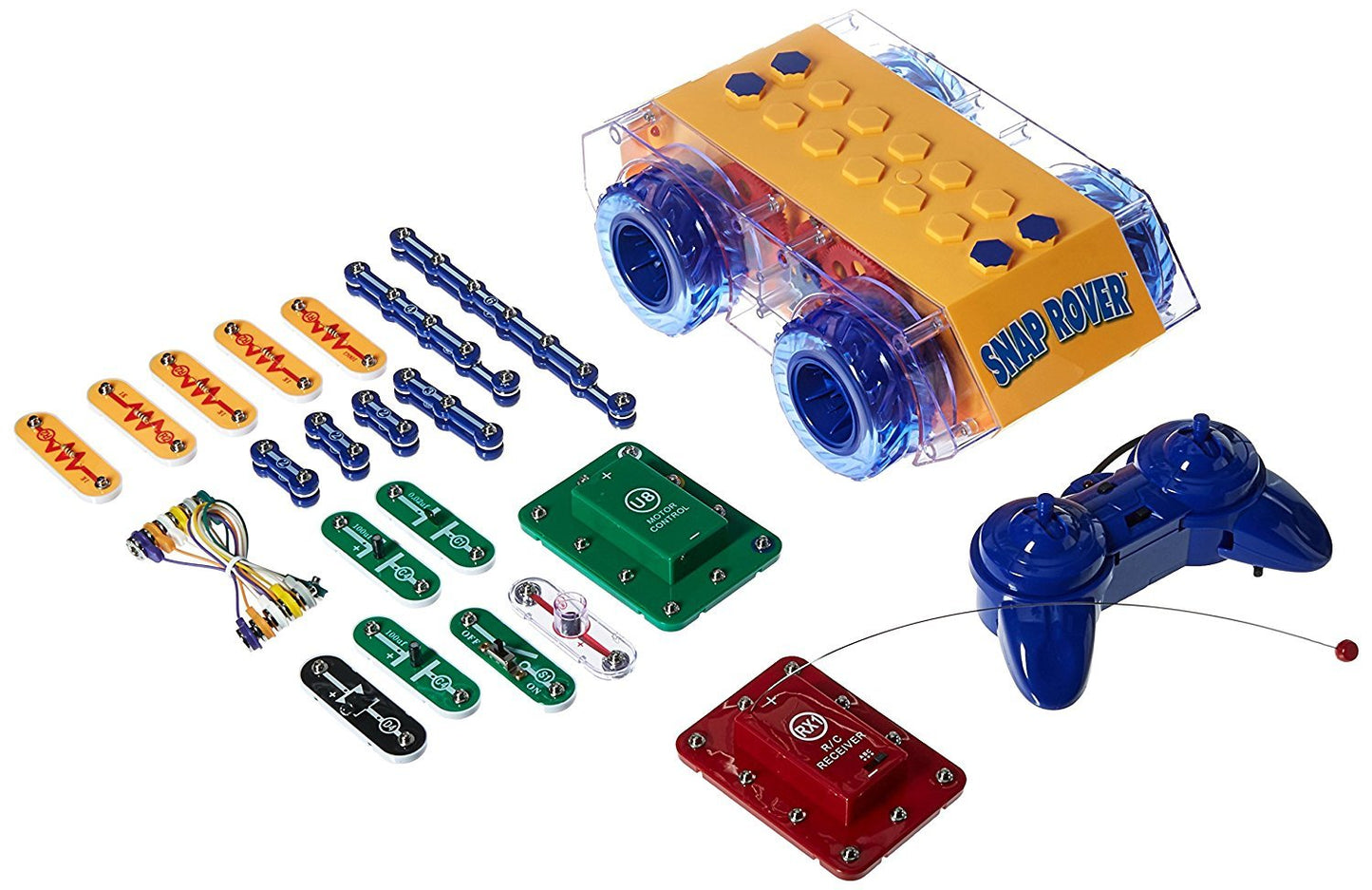 Snap Circuits R/C Snap Rover Electronics Discovery Kit - SCROV-10, Black, Cardboard, STEM Learning Toy
