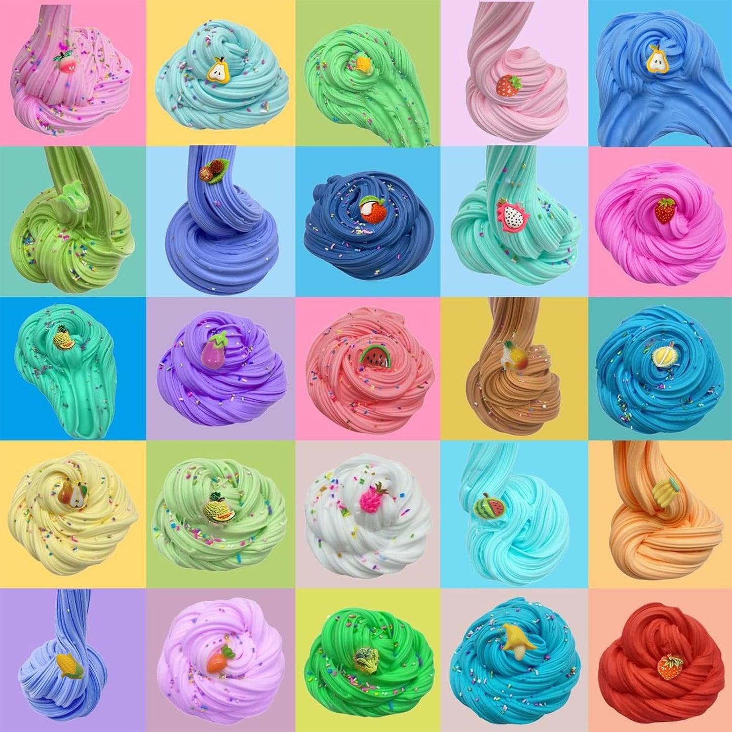54 Pack Butter Slime Toy Kit, Super Soft And Non-Sticky,Very Suitable Birthday Gifts For Boys And Gir,Party Favors,Stress Relief Toys,Easter Filling Stuffers.