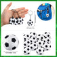 MiniInflat 96 Pcs Soccer Party Favors Include 24 Soccer Drawstring Bags, 24 Soccer Keychain, 24 Silicone Soccer Bracelets, 24 Mi