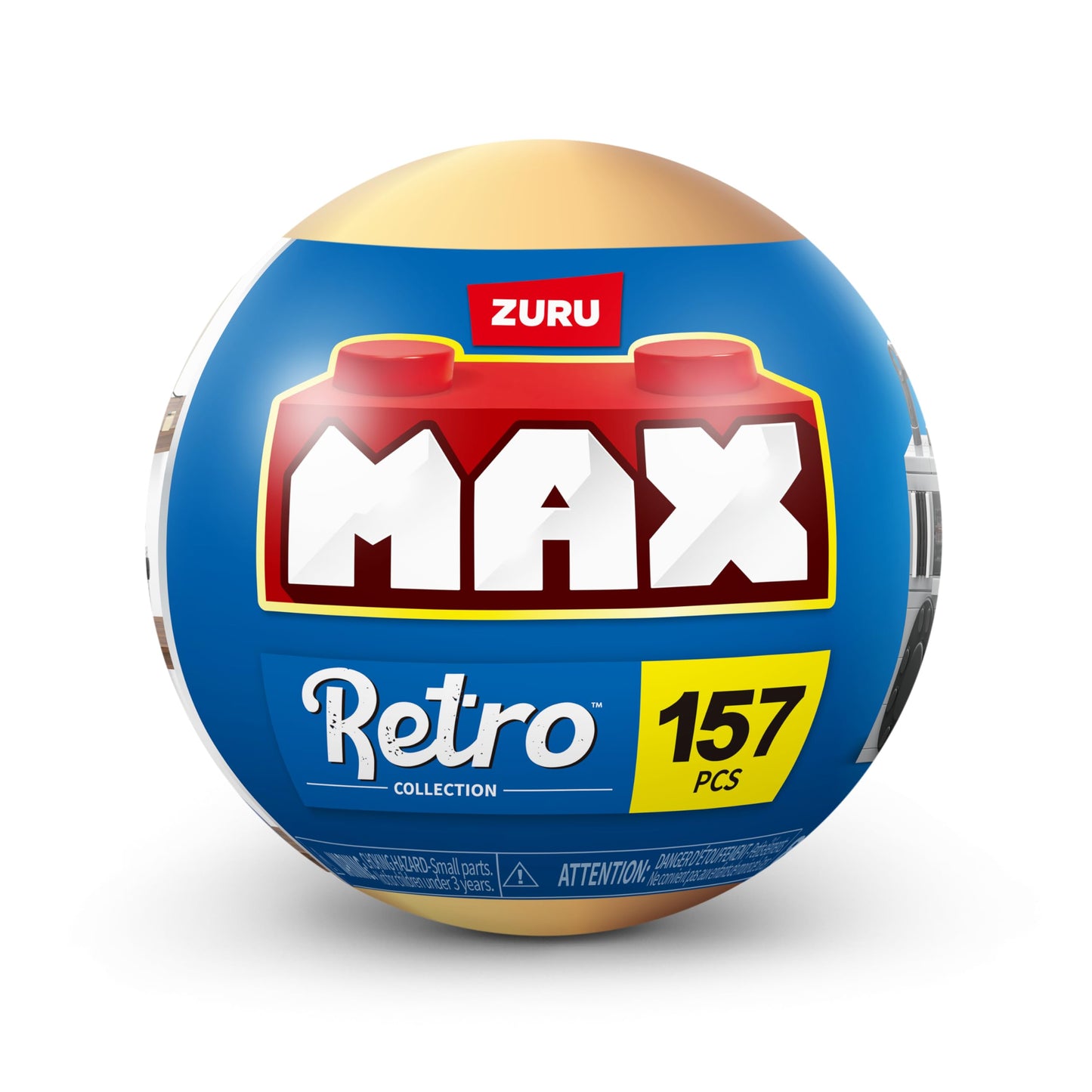 Max Build More Retro Building Bricks - Cassette Radio Model 83185D, 4.53" Plastic Set for Teens, Adults & Collectors
