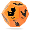Covelico Yoga Dice For Kids - Calming Toddler Yoga & Kids Yoga, Learn Yoga For Kids With A Roll And Play Kids Yoga Kit. Light 12-Sided Large Foam Dice - Yoga Kids Props To Use As Yoga Games For Kids