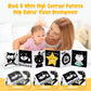 OKOOKO Black and White Baby Book High Contrast Baby Toy 0-6 Months Baby Soft Book Tummy Time Toy Crib Stroller Toy Montessori Se