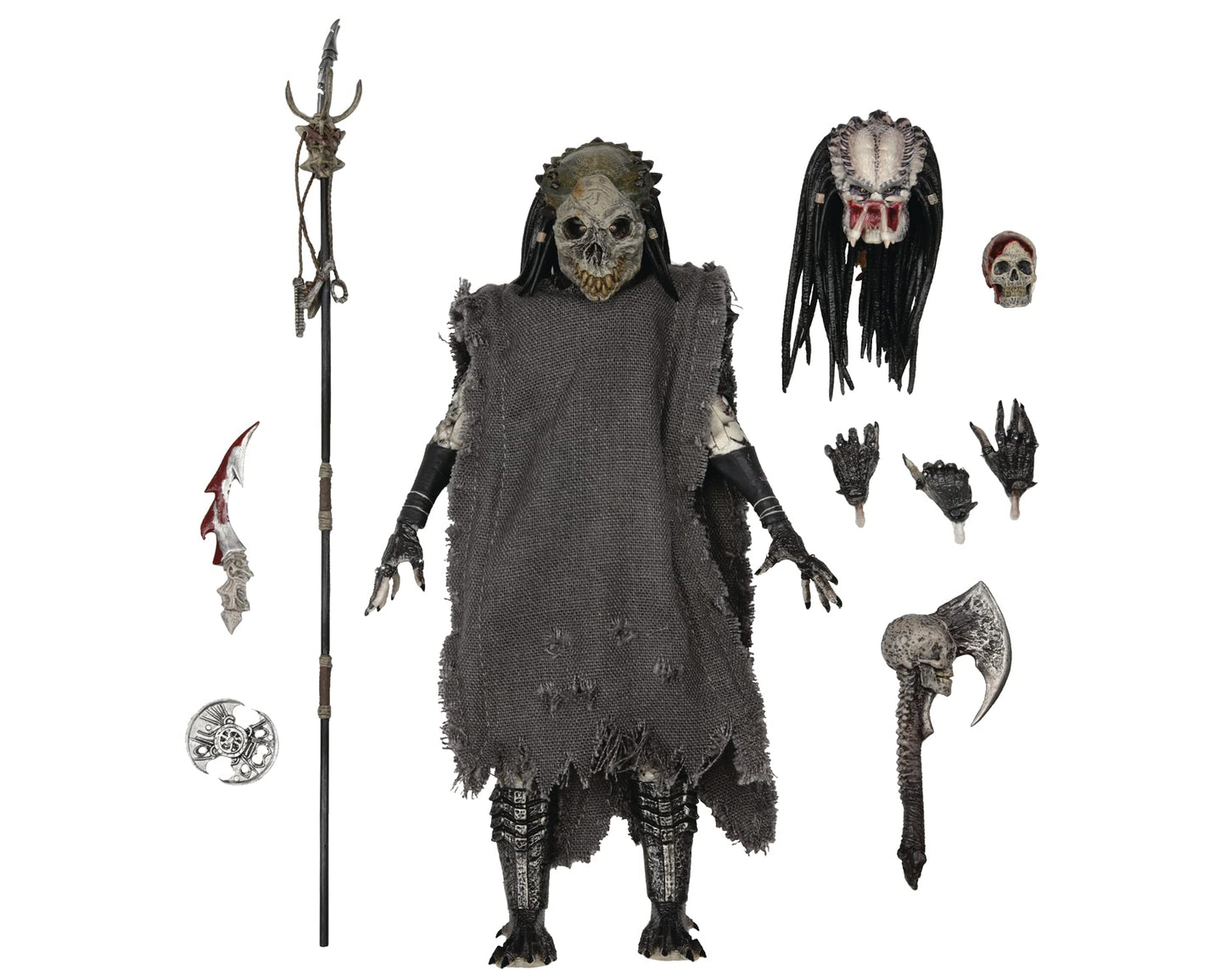 NECA Shaman Predator Ultimate 7-Inch Action Figure with Interchangeable Hands