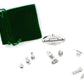 Nativity Set With Chreche Mini Pewter Figurine 11 Pc Set With Velvet Pouch