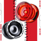 ShungRu Yoyo 2 Pack Responsive for Kids, V3 Black & K2 Red, Professional Metal & Crystal YoYos, 12 Strings, 2 Cases, Bearing Tool