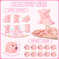 Menkxi 162 Pcs Mini Resin Pig Animals Bulk Tiny Piggy Figures Pig Party Decorations Mini Resin Pig Toys Miniature Garden Landsca