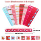 FOIMAS Valentine's Day Slap Bracelet Set,32pcs Animal Heart Snap Bracelet Wristband and 36pcs Gift Cards for Kids School Classro