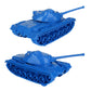 Tim Mee Toy Tanks - Blue WW2 3pc Plastic Army Men, 6.5" Long, Model 07195, Made in USA